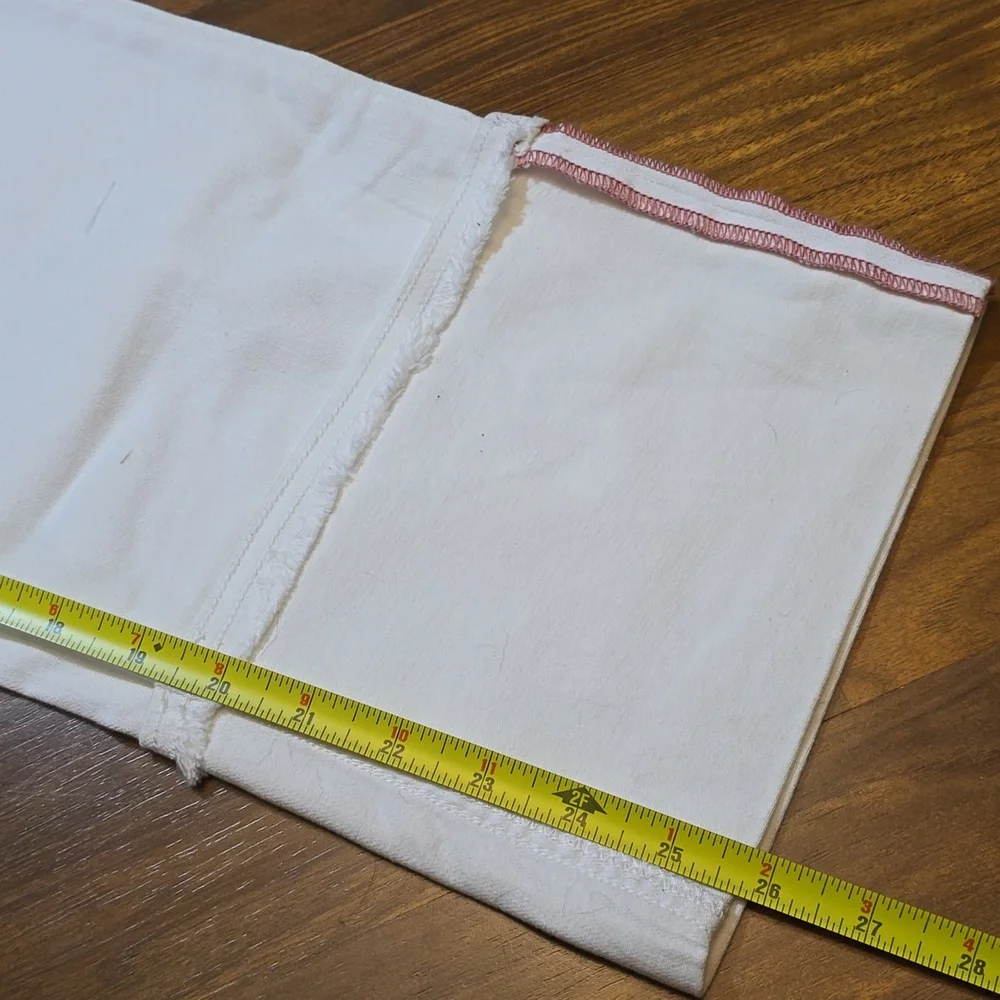 Pilcro and the Letterpress Cropped Off White Pants with Wide Cuff - Picture 10 of 11